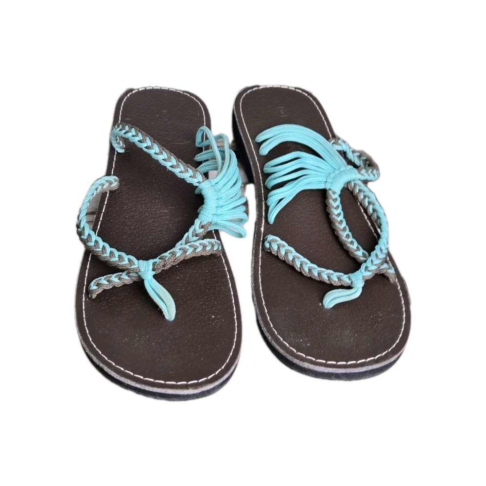 Plaka‎ Oceanside Flat Summer Sandals for Women Flip flops 8 beach vacation